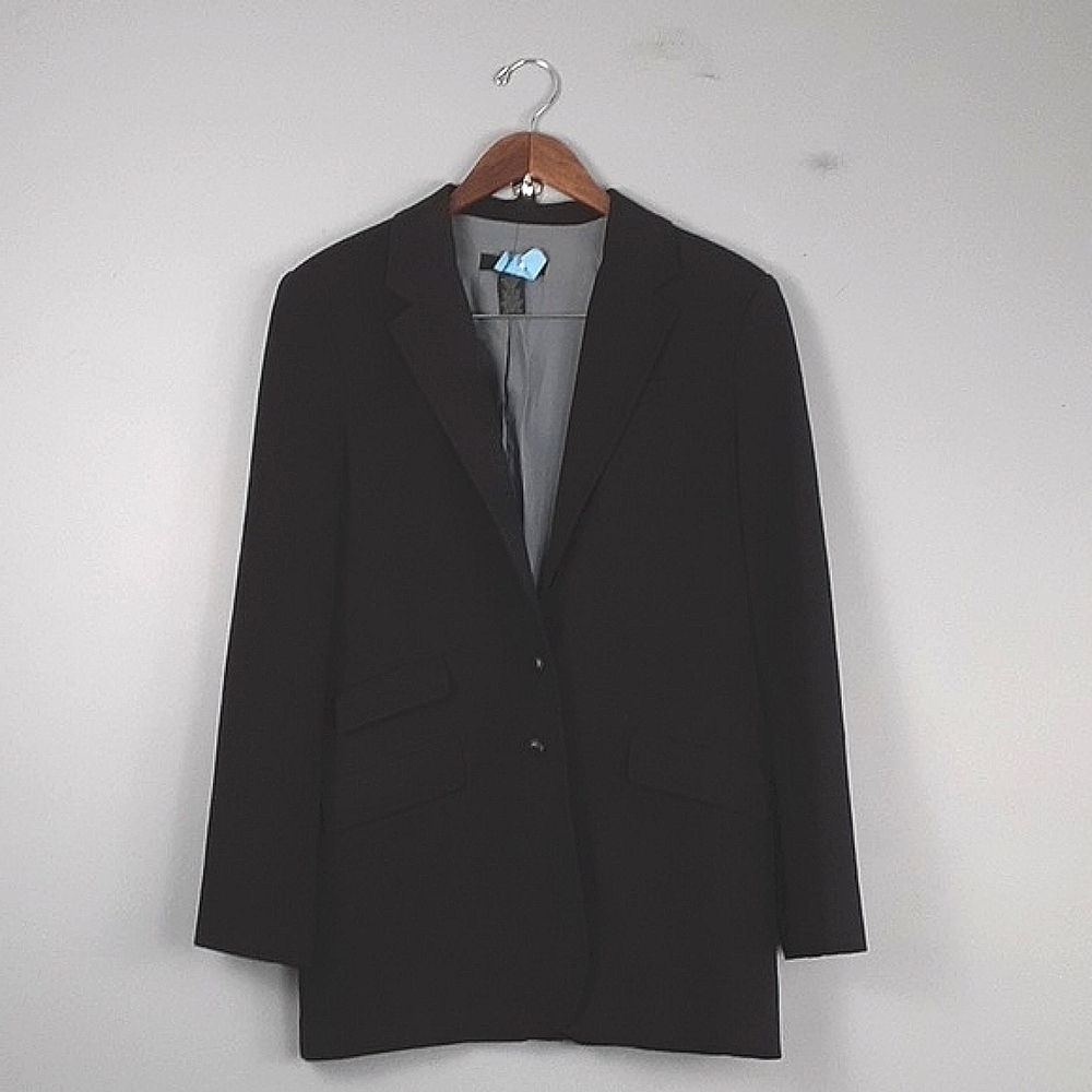 The Limited Double Breasted Black Fitted Stretch Blazer Suit Jacket - Picture 2 of 10